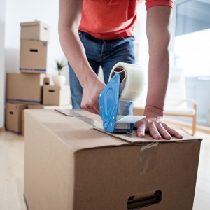 Packing Tape Sealing a Box