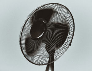 Black electric fan