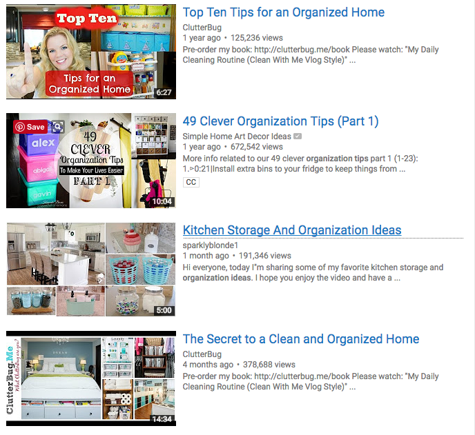 Moving & Organizational Videos