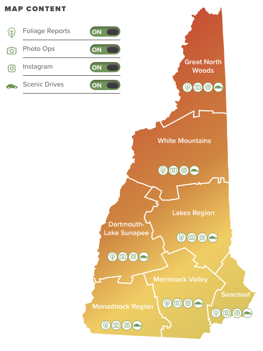 NH Foliage Tracker Map NH Foliage Tracker Map