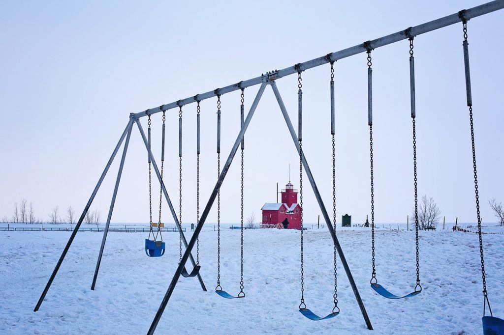 Swings on a playground